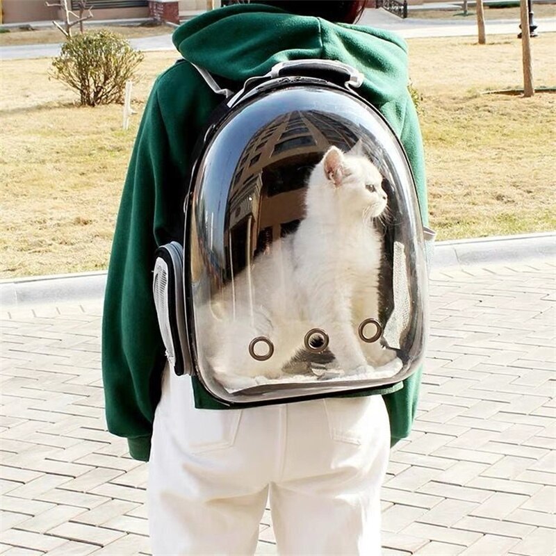 Cat Carrying Bag Space Pet Backpack Breathable Portable Transparent Backpack Puppy Dog Transport Carrier Space Capsule Bag Pets