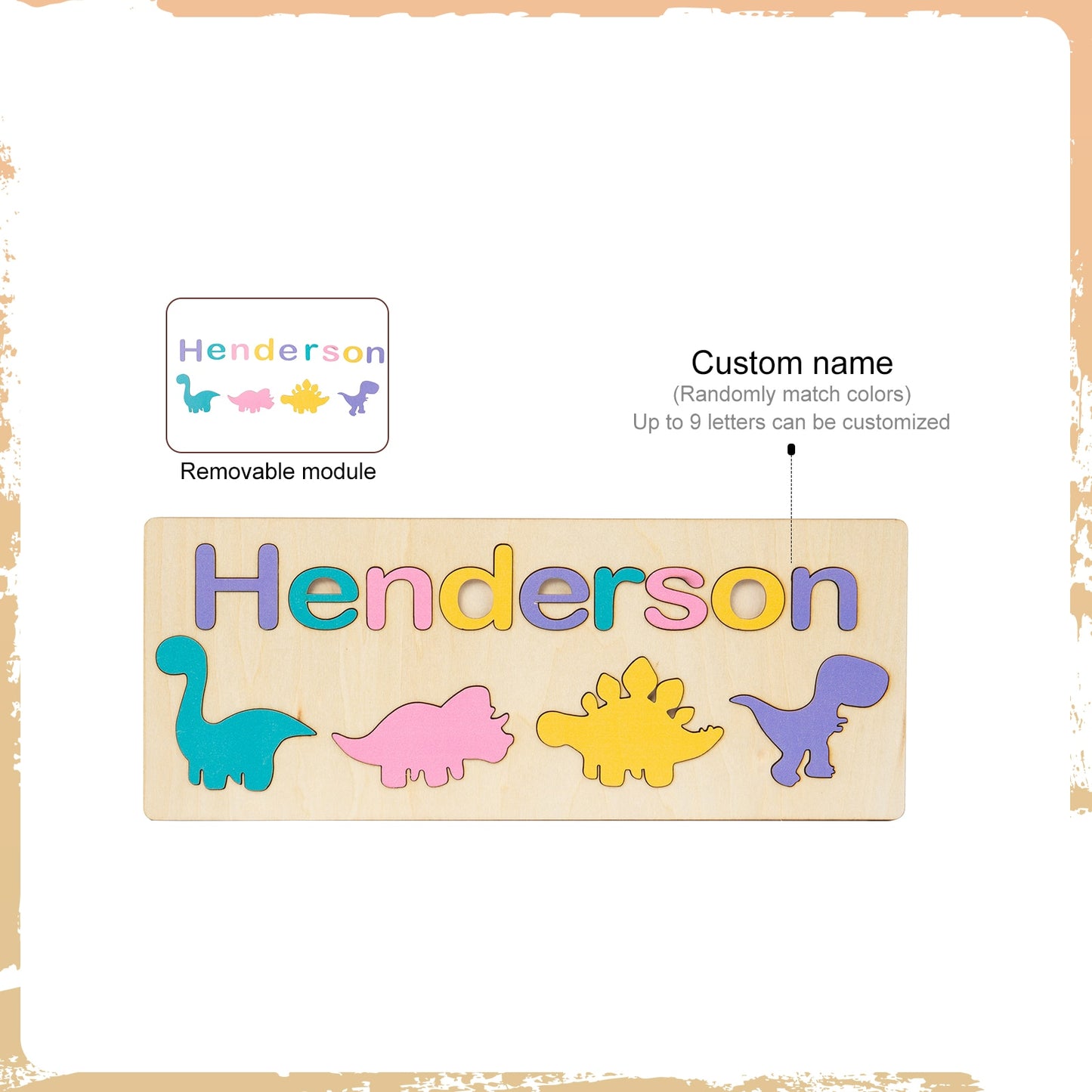 Personalized Wooden Name Puzzle Educational Toys For Toddlers Custom First Name Early Learning Gifts For Kids Baby Boy &amp;girl