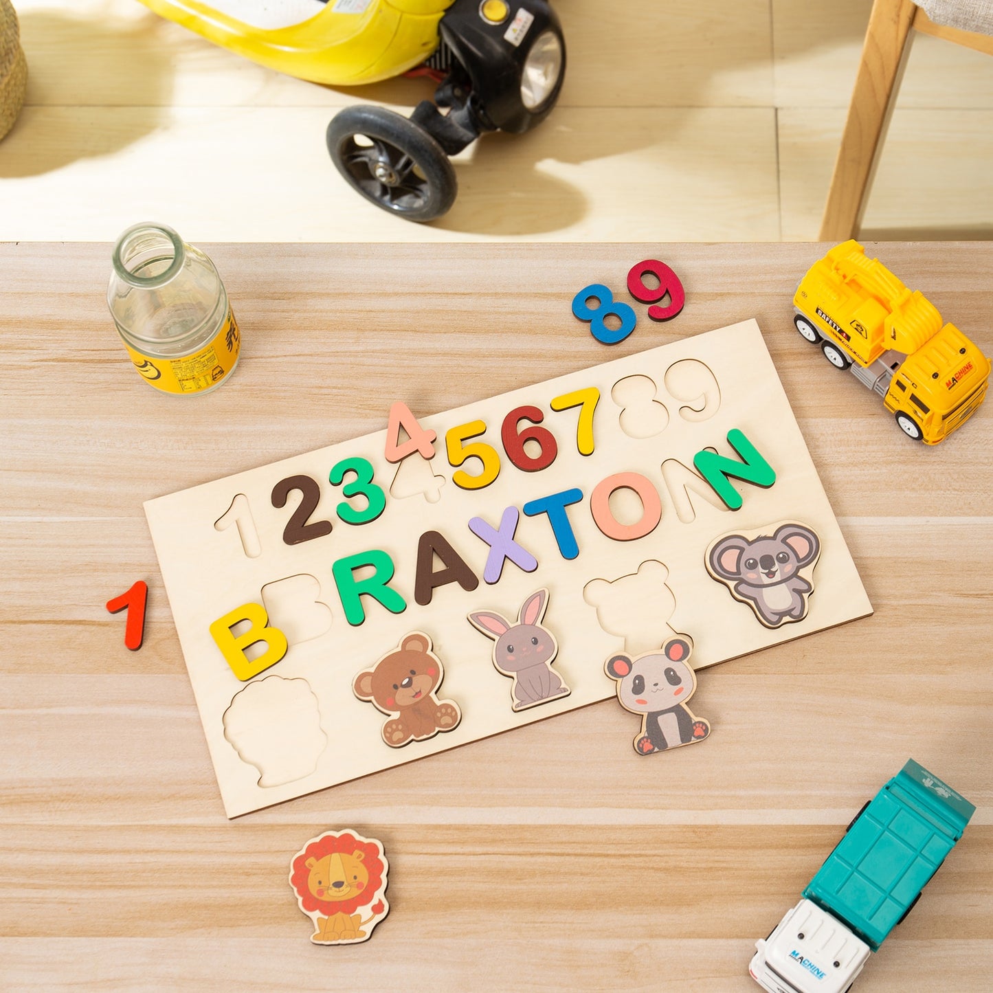 Personalized Wooden Name Puzzle Educational Toys For Toddlers Custom First Name Early Learning Gifts For Kids Baby Boy &amp;girl