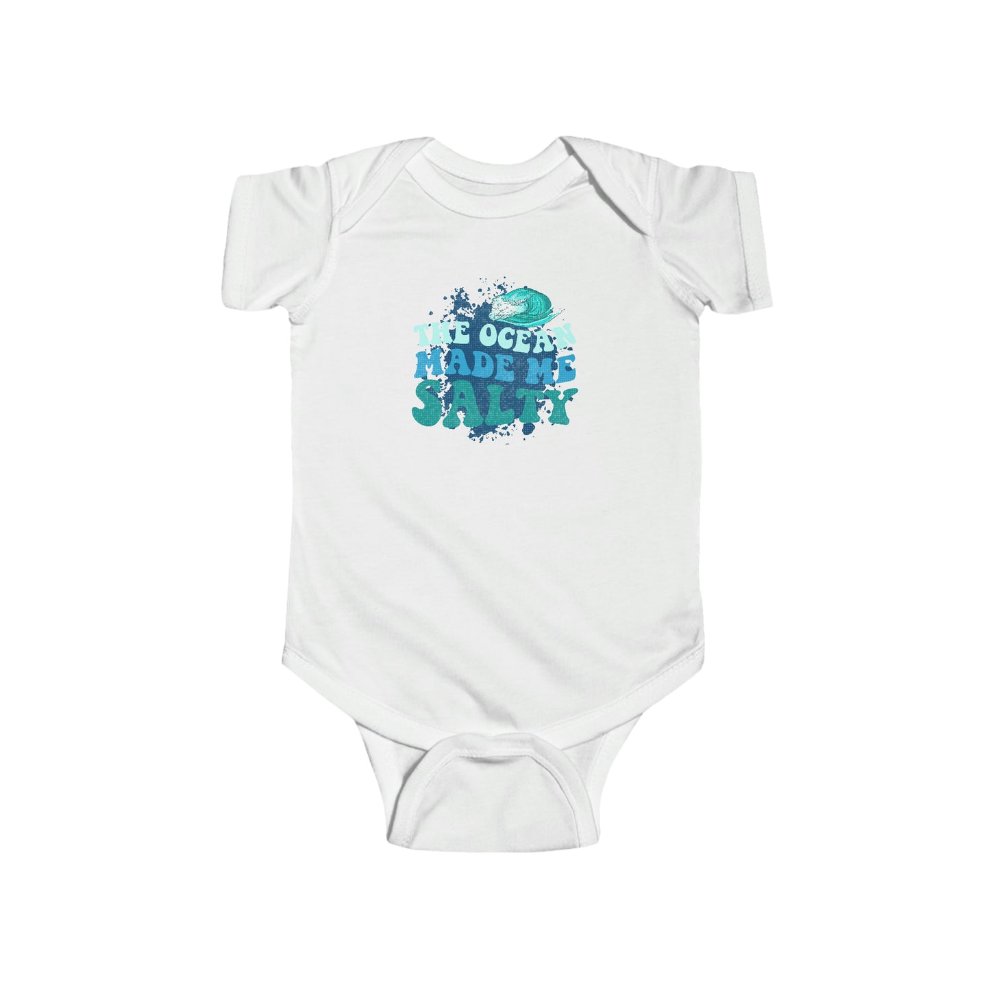 The Ocean Made Me Salty Infant Fine Jersey Bodysuit