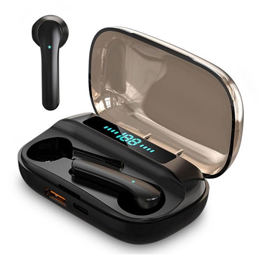 Wireless Earbuds Bluetooth Headphones HD Stereo Audio Digital LED Display Over-Ear Earphone Waterproof Headset Mic Sport Running