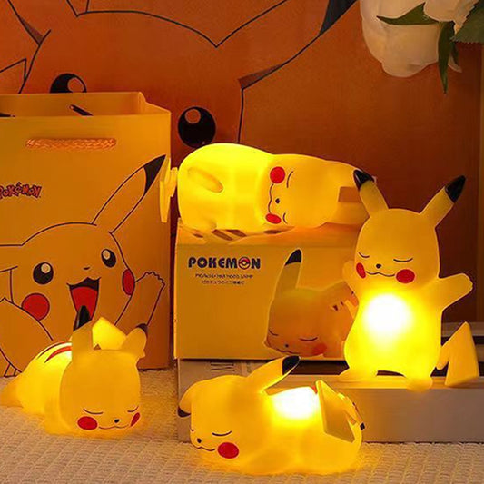 Pokemon Pikachu Figure Night Light Anime Cute Bedside Lamp for Kids Bedrooms Ornaments Children's Luminous Toys Christmas Gift