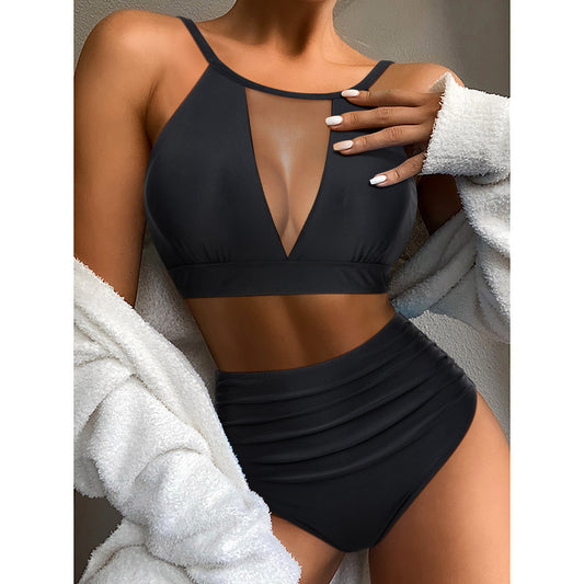 Bikini Women Push Up High Waist Sexy Bikini Set Two Piece Swimwear Beachwear Woman Solid Bathing Suits Swimsuit Women 2023