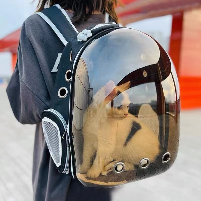 Cat Carrying Bag Space Pet Backpack Breathable Portable Transparent Backpack Puppy Dog Transport Carrier Space Capsule Bag Pets