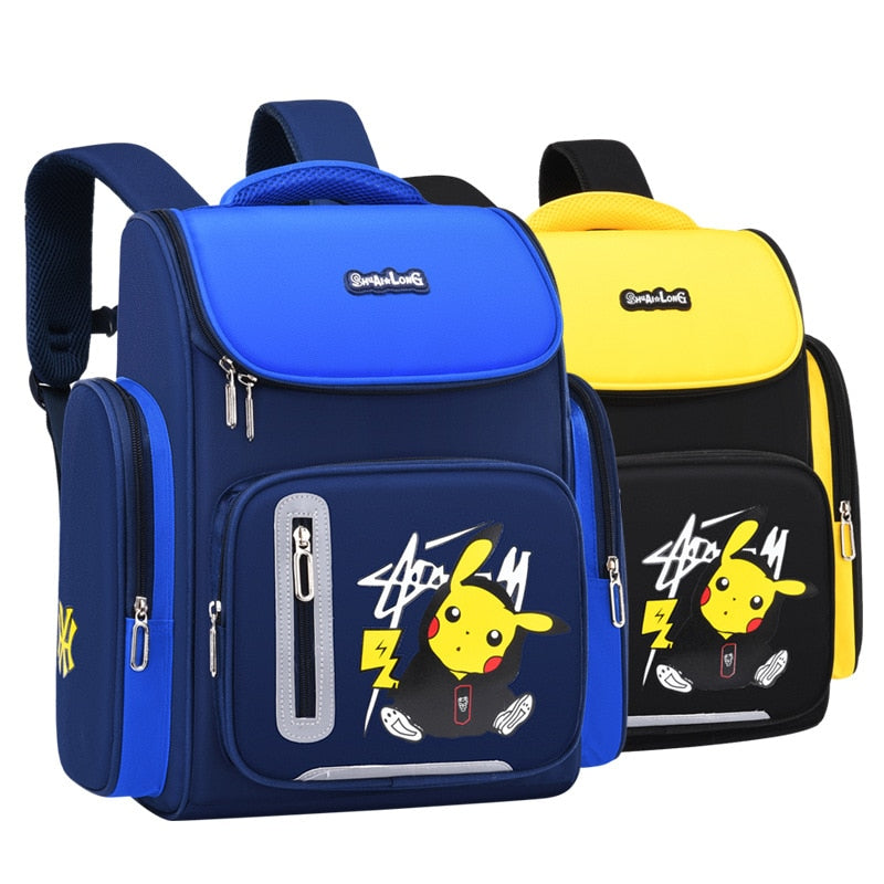 Pokemon Go Primary School Schoolbag Pikachu Boys Cartoon Children Backpack Space Schoolbag Reflective Waterproof Breathable Bag