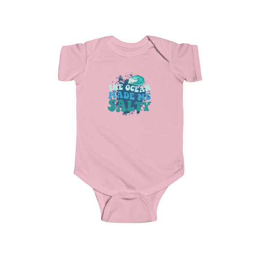 The Ocean Made Me Salty Infant Fine Jersey Bodysuit