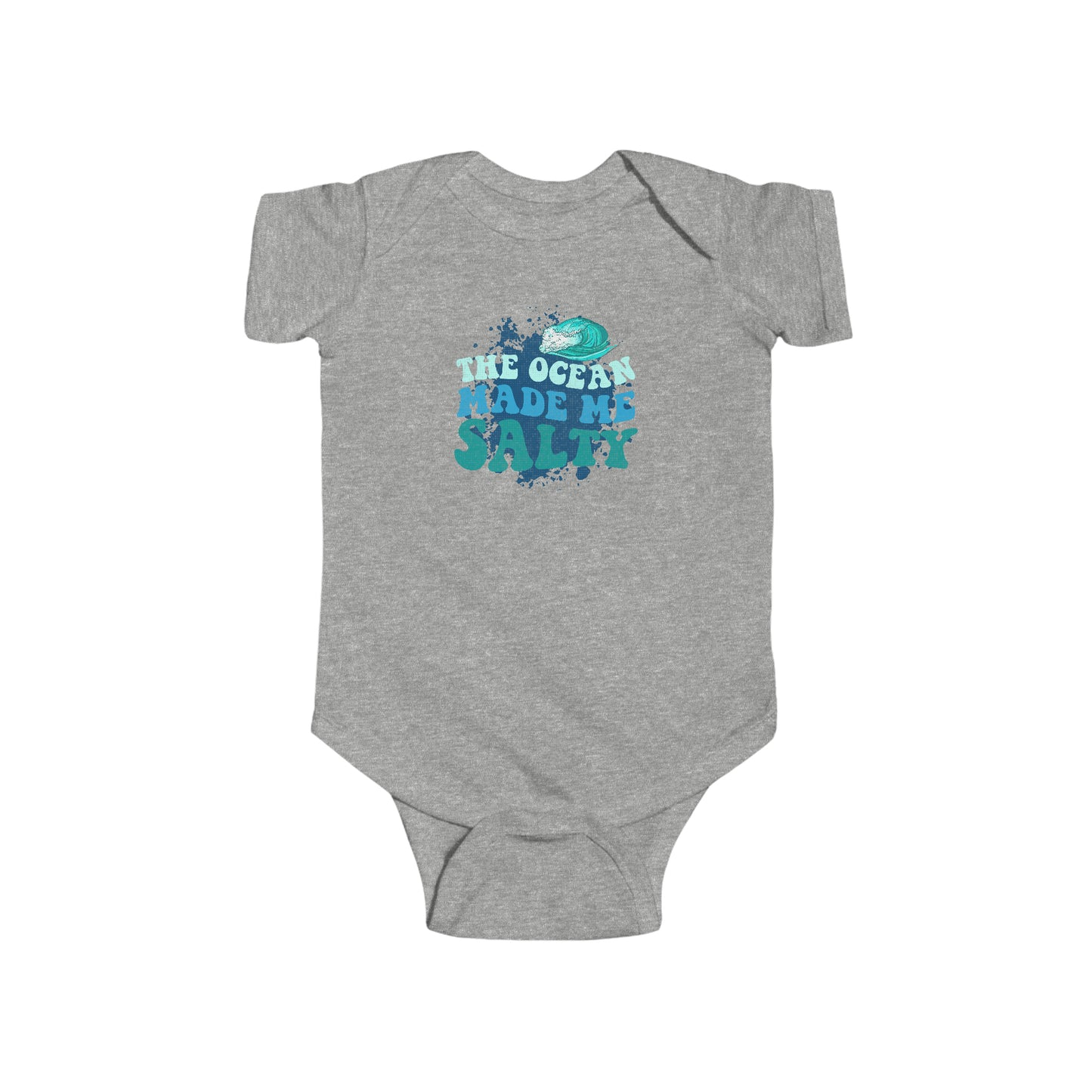 The Ocean Made Me Salty Infant Fine Jersey Bodysuit